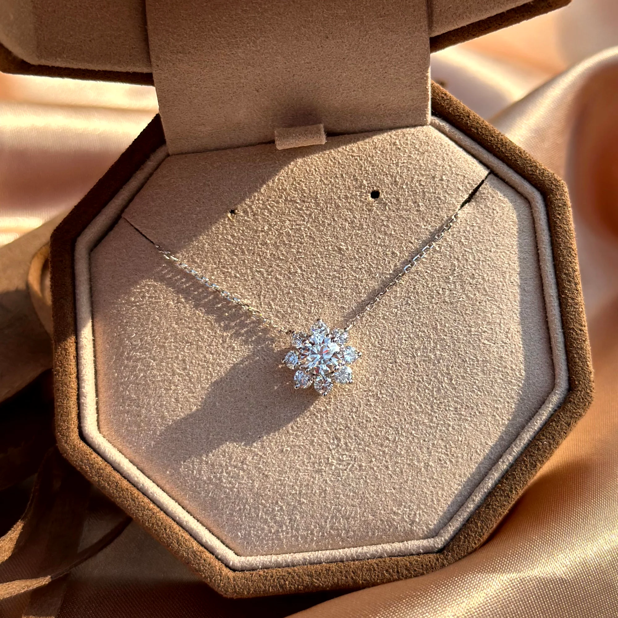 Radiant Snowflake Diamond Necklace - Image 5