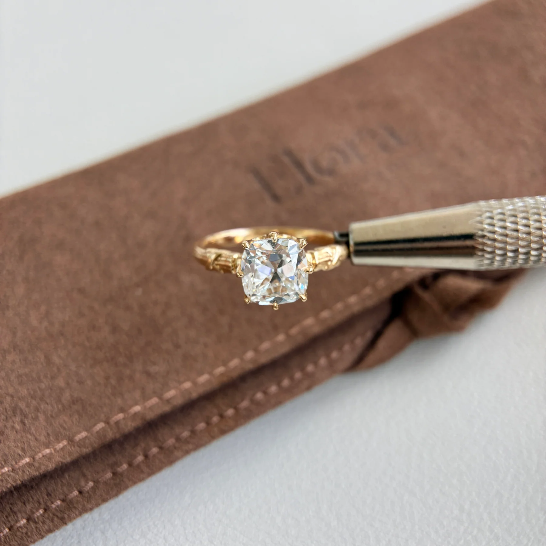 Surry-Old Mine Cut Lab Grown Diamond Engagement Ring - Image 2