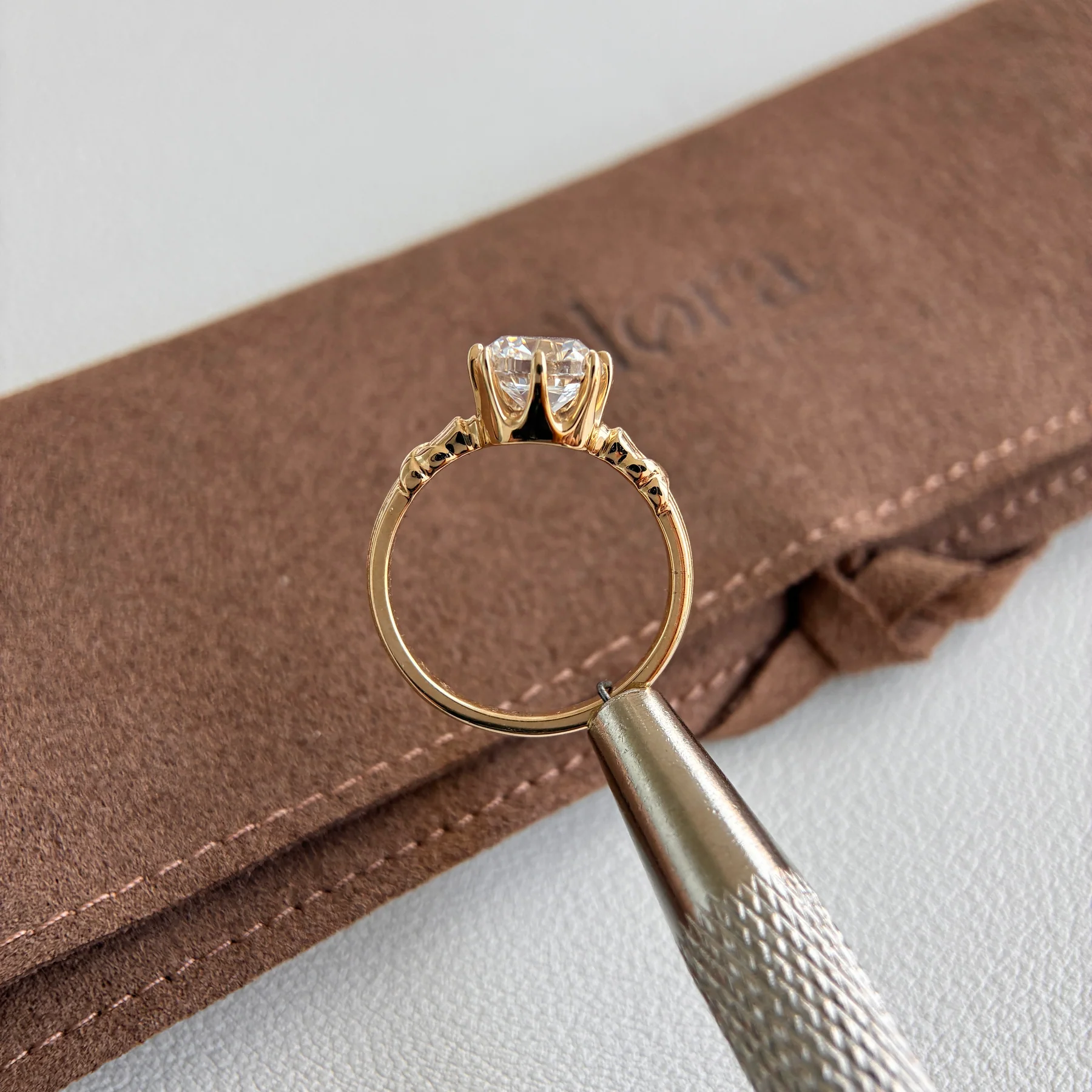 Surry-Old Mine Cut Lab Grown Diamond Engagement Ring - Image 4