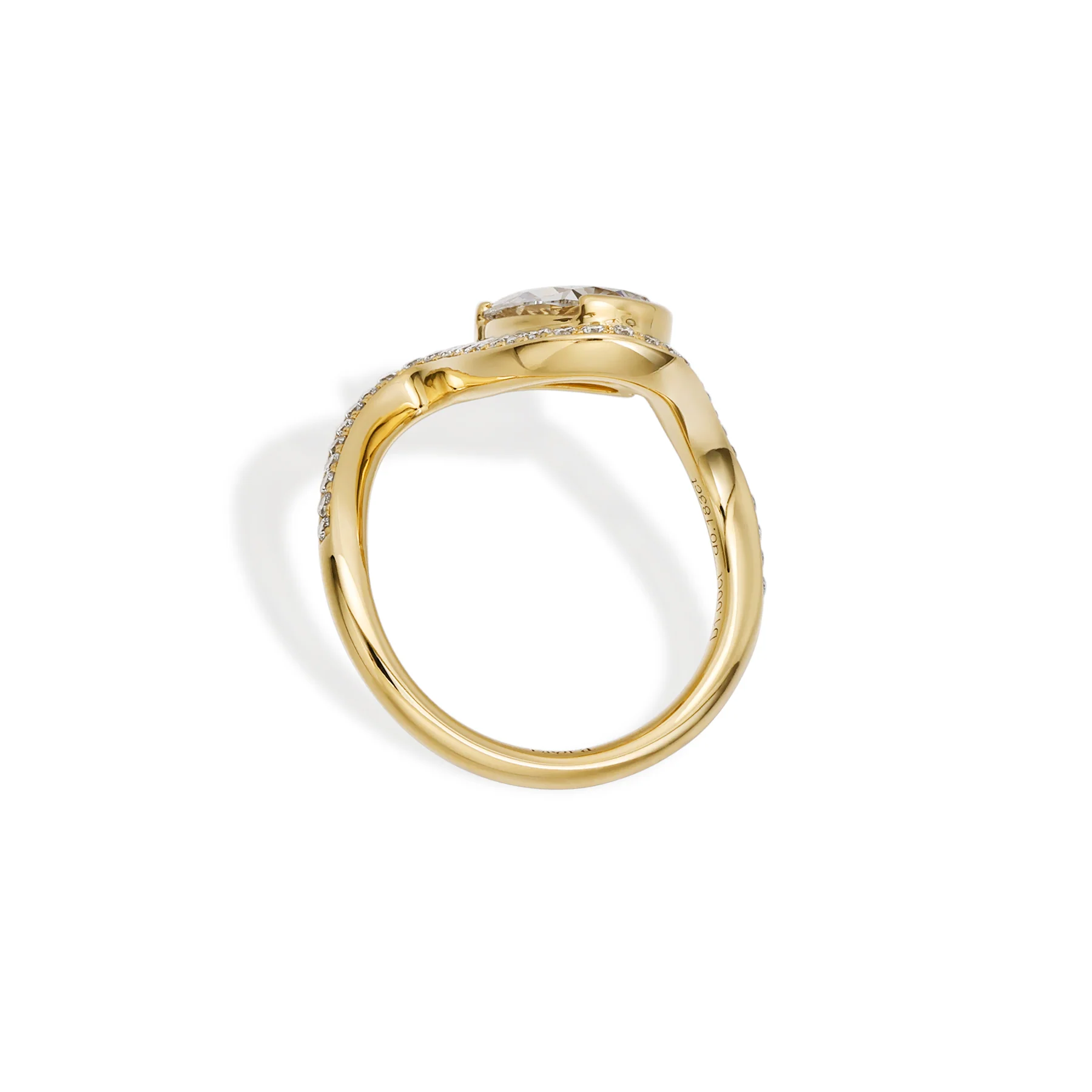 Terra-Pear Cut Lab Grown Diamond Pinky Ring - Image 2