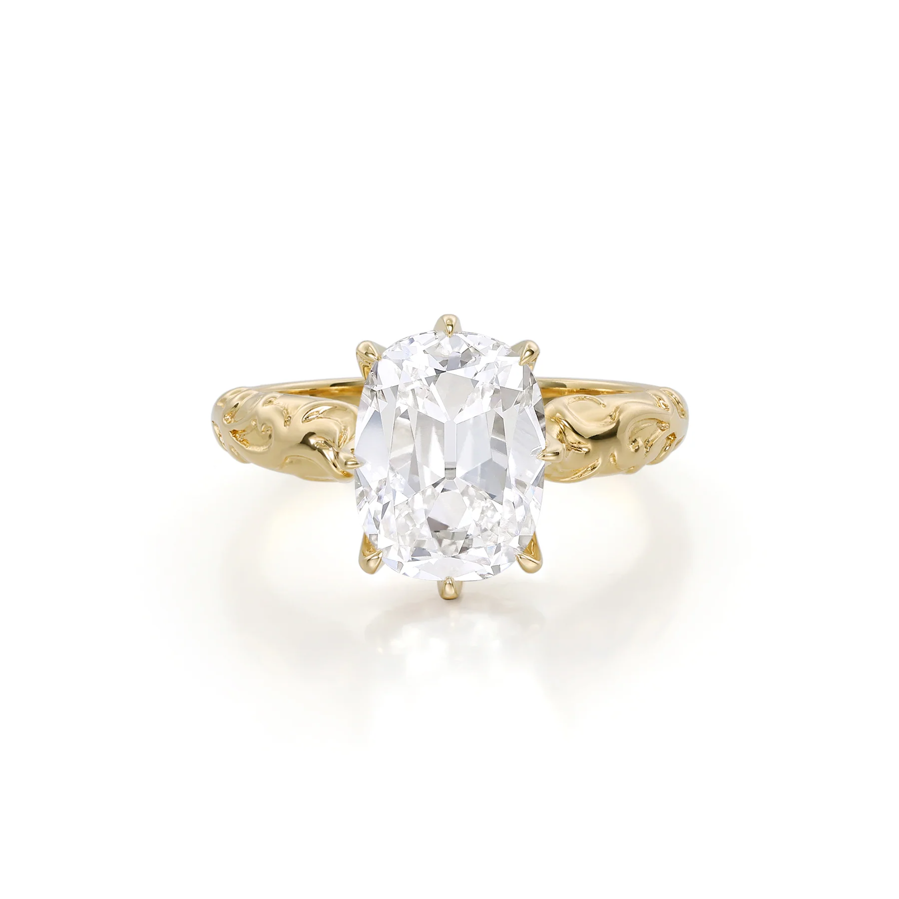 Vale-3.12ct Old Mine Cut Lab Grown Diamond Engagement Ring - Image 3