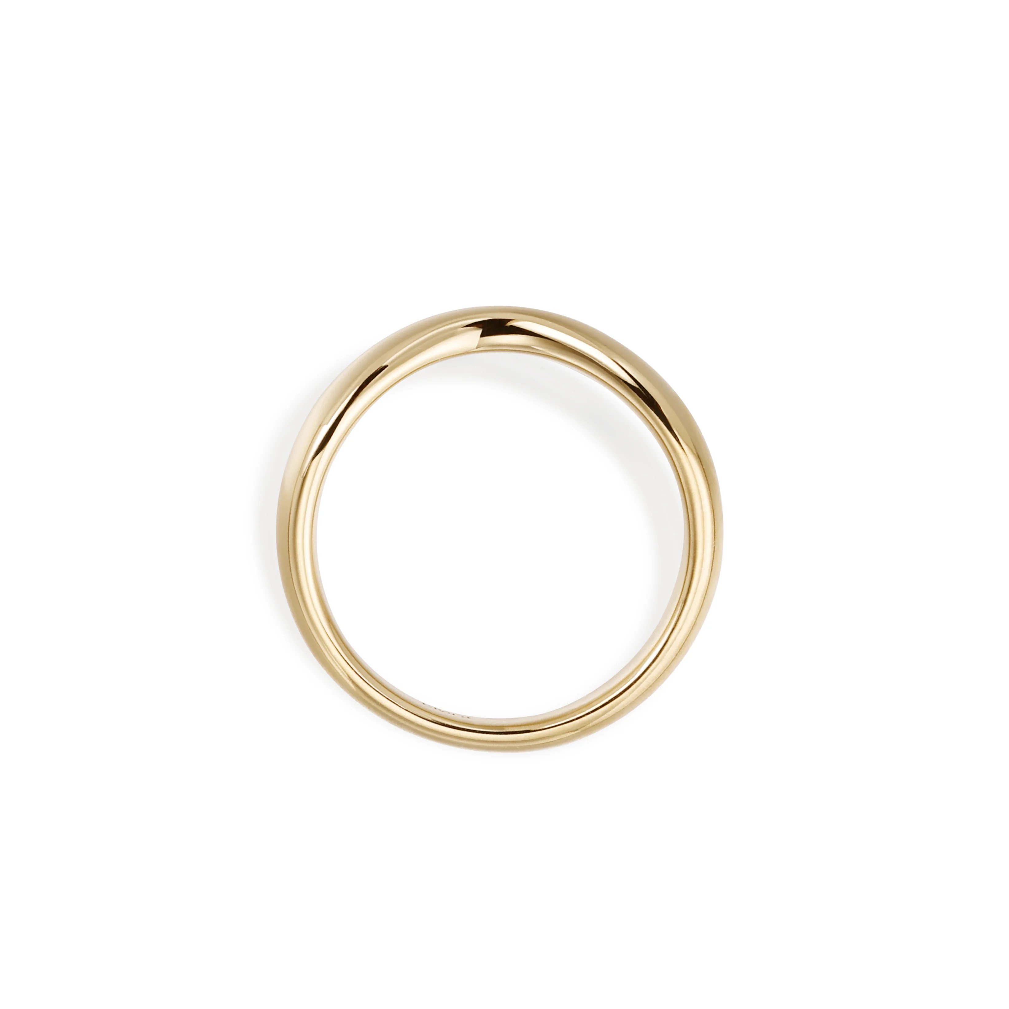 Vera-Yellow Gold Curved Wedding Band - Image 3