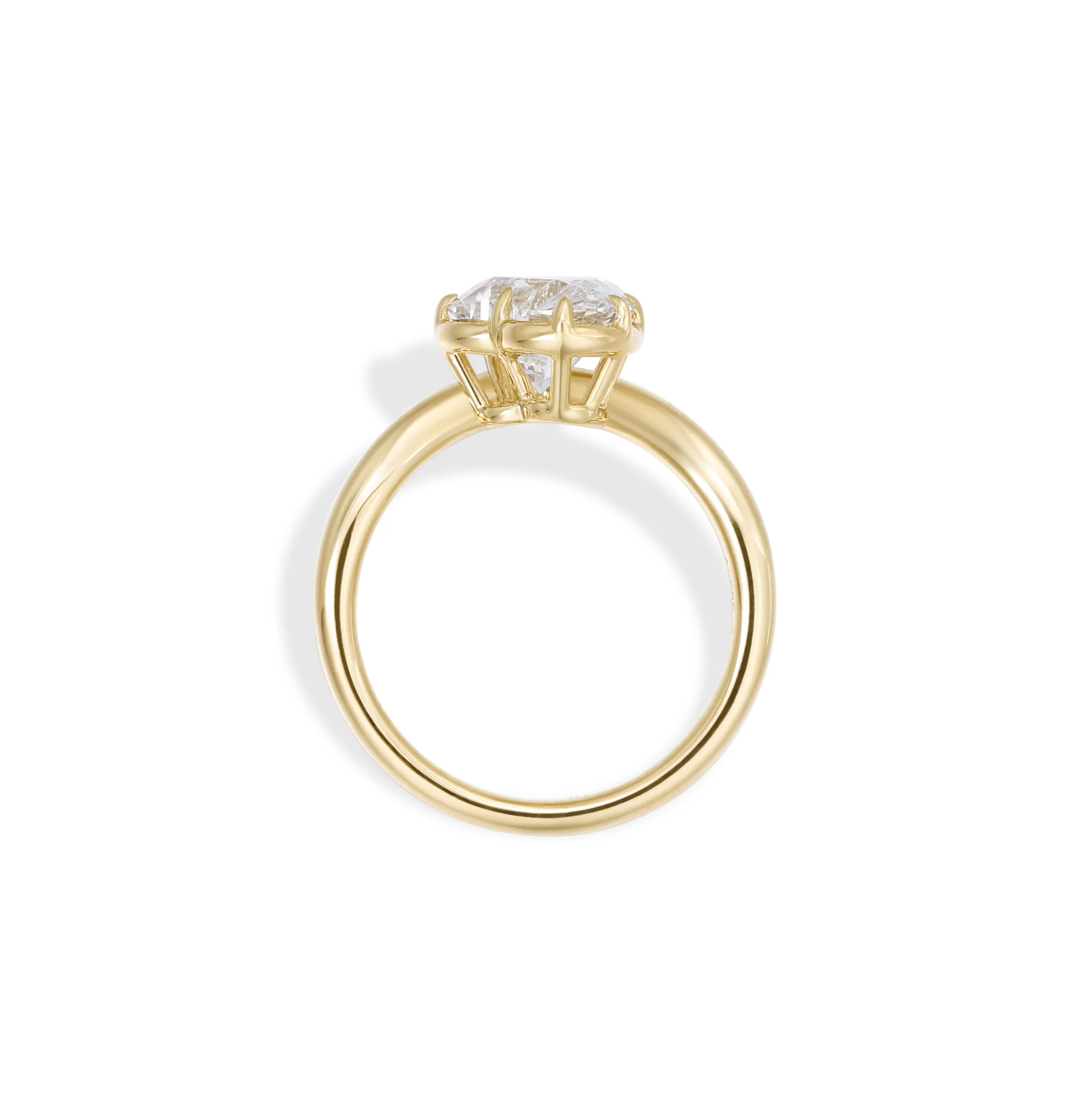 Wave-Heart Cut Lab Grown Diamond Engagement Ring - Image 2