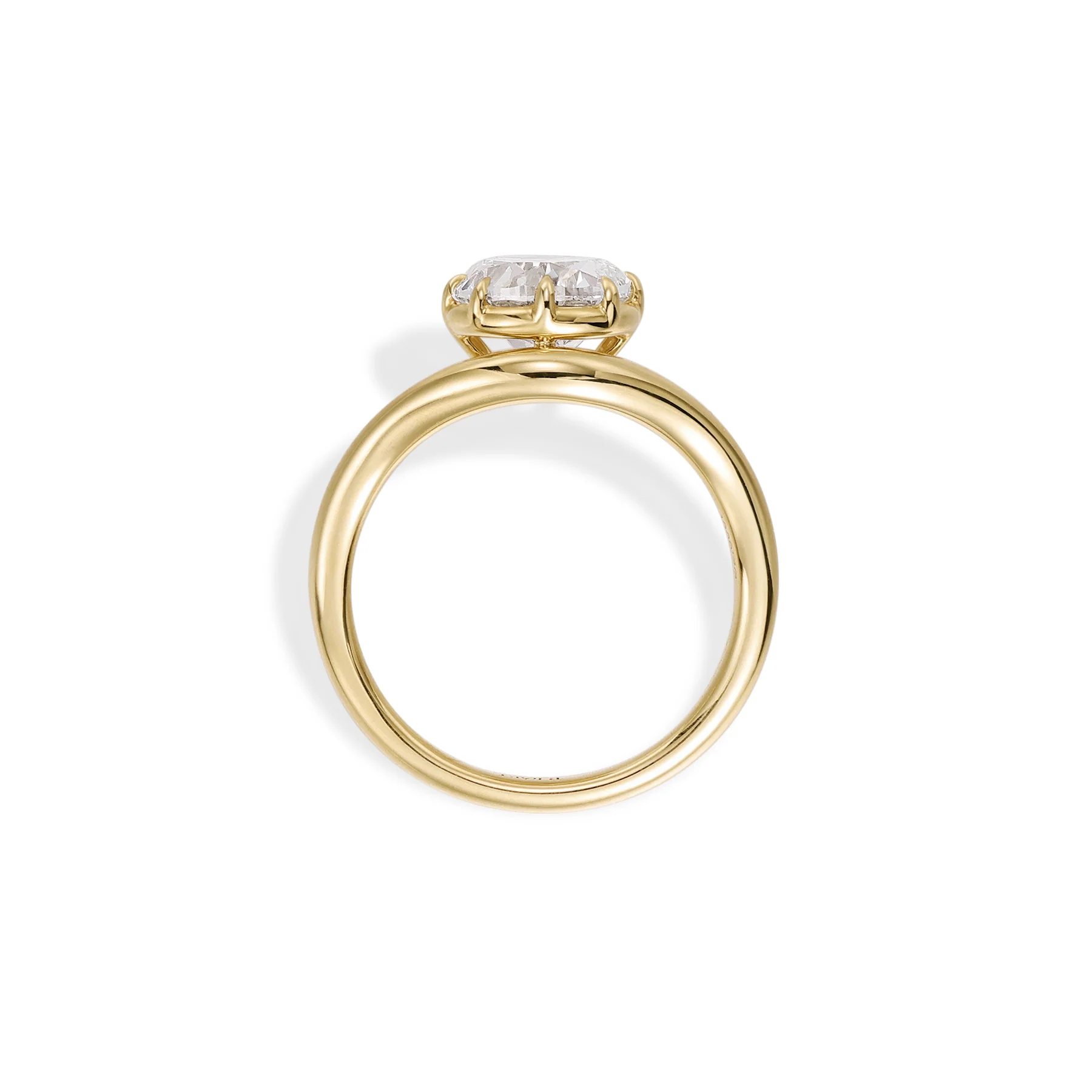 Wave-Old European Cut Lab Grown Diamond Ring - Image 2