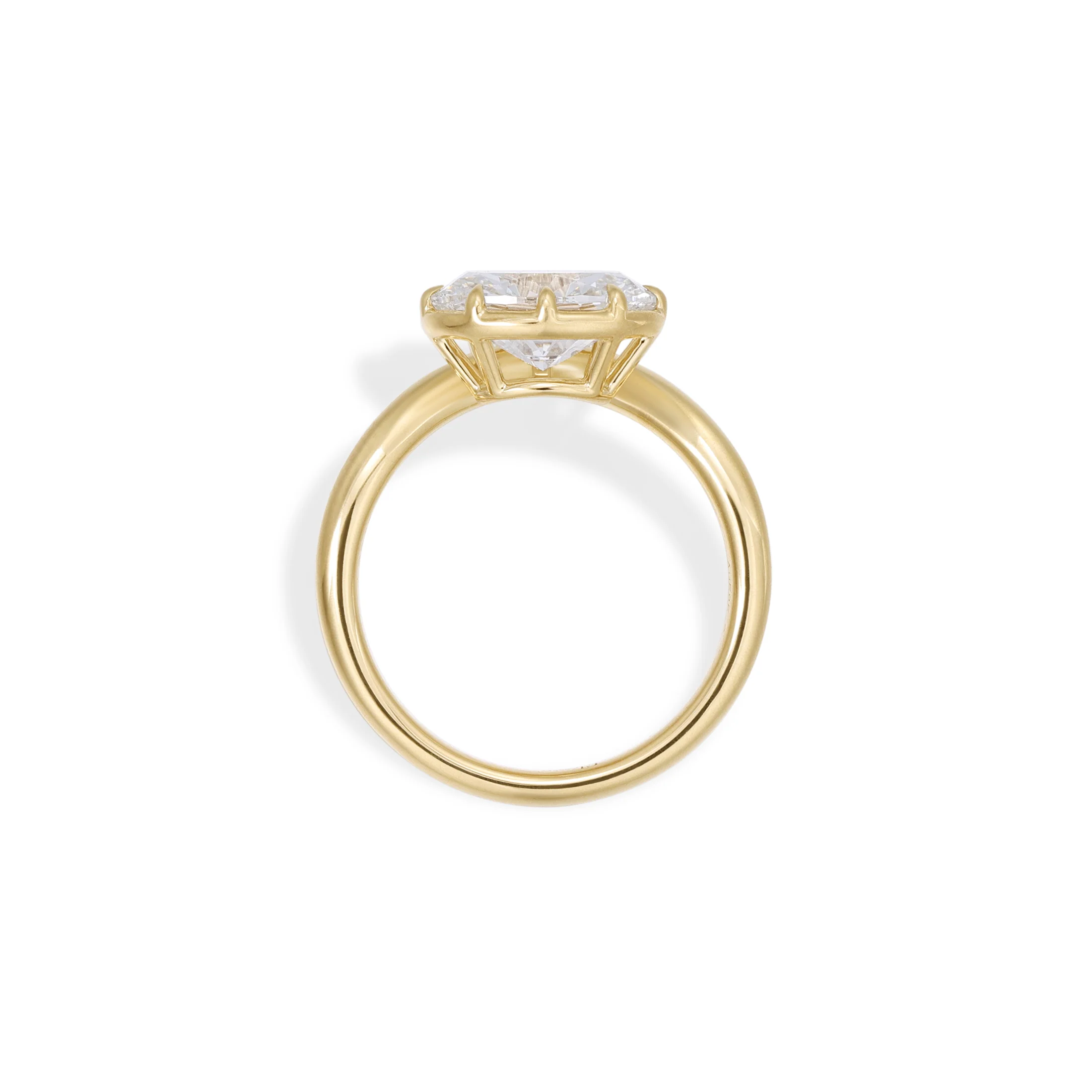 Wave-Oval Cut Lab Grown Diamond Engagement Ring - Image 3